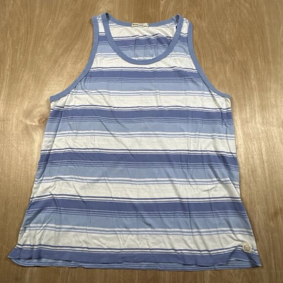 Marine Layer Mens Blue & White Striped Tank Top Size Medium - Picture 1 of 5